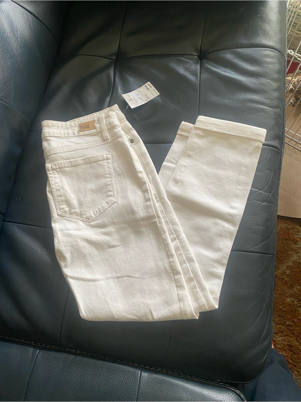 PAIGE Kylie Crop White High-Rise Skinny Jeans for Women